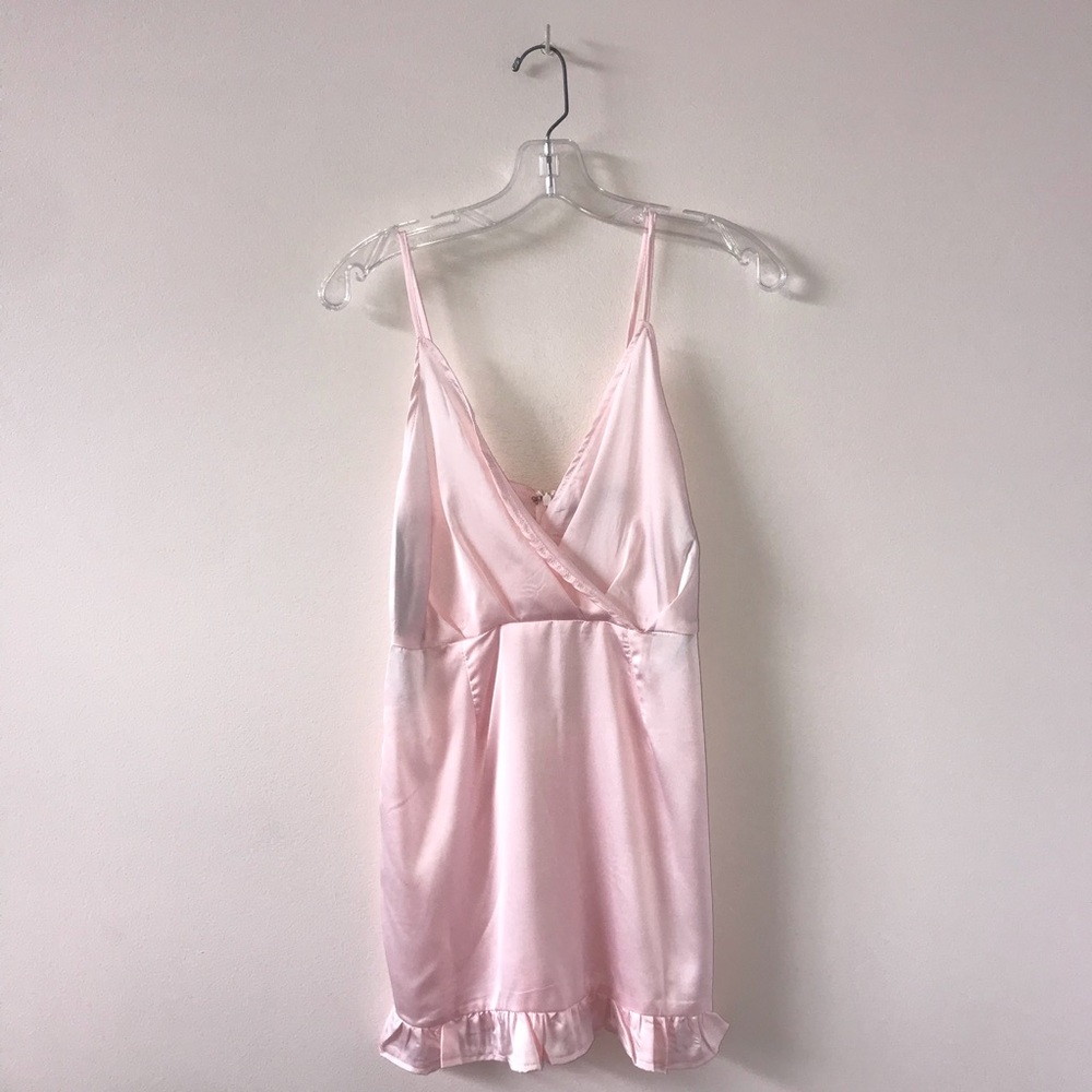 NWT pink satin dress